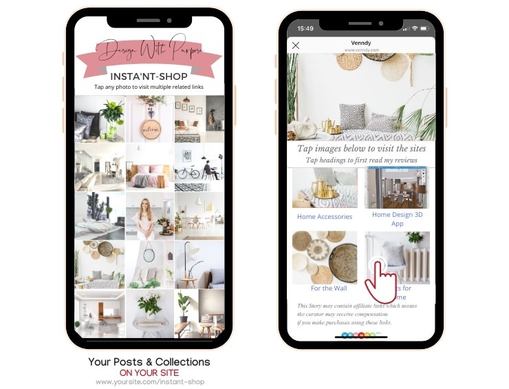 Adding a shoppable gallery to your home decor and interior design blog